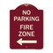 Signmission No Parking Fire Zone W/ Left Arrow Heavy-Gauge Aluminum Architectural Sign, 24" x 18", BU-1824-23673 A-DES-BU-1824-23673 - alternate 1